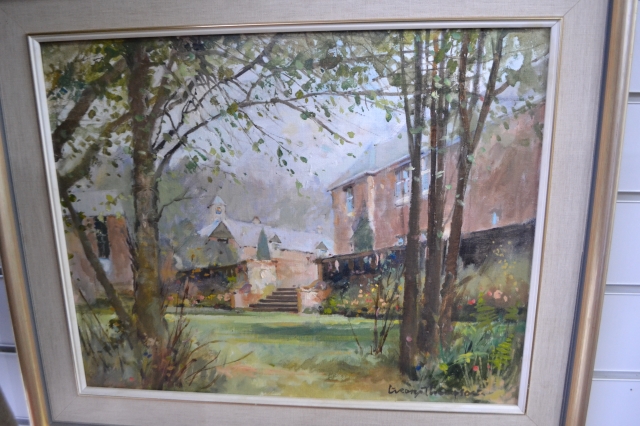 Pastel of Burton Manor by George Thompson