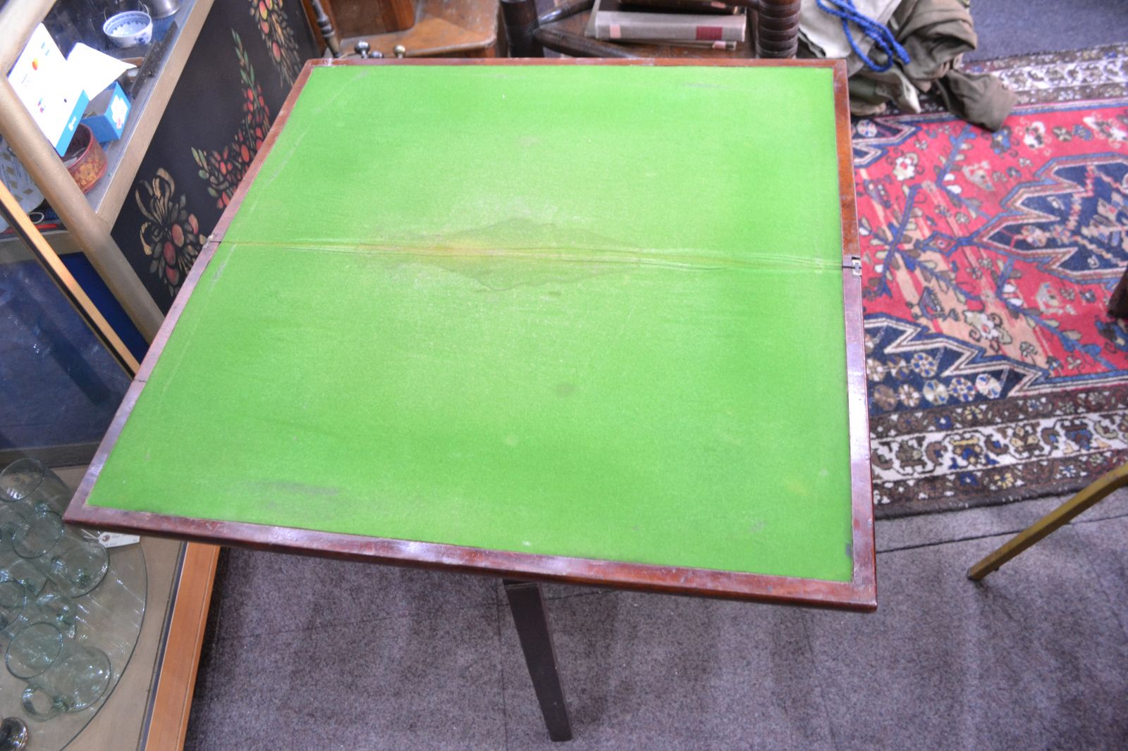 George III Mahogany card table.